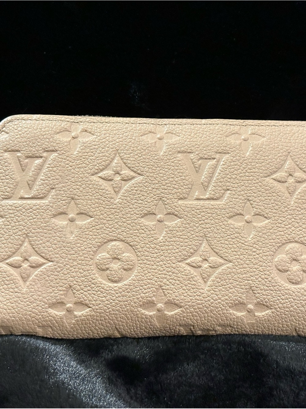 Louis Vuitton Beige Monogram Embossed Women's Wallet